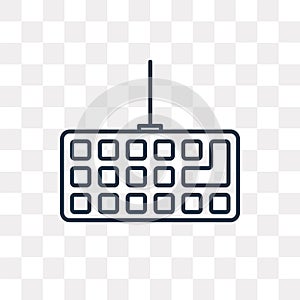 Keylogger vector icon isolated on transparent background, linear photo