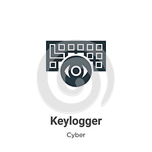 Keylogger vector icon on white background. Flat vector keylogger icon symbol sign from modern cyber collection for mobile concept