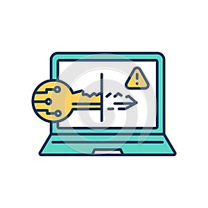 Keylogging RGB color icon