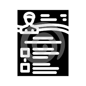 keynote speaker glyph icon vector illustration