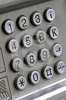  Keypad from a public phone device 