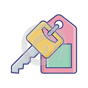 Keyring  Flat inside vector icon which can easily modify or edit
