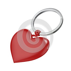 Keyring with red heart