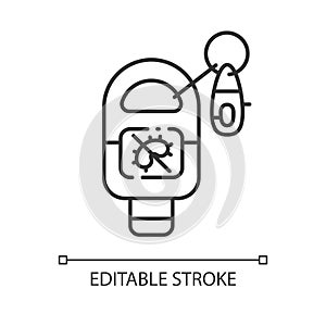 Keyring sanitizer linear icon