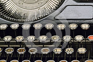Keys of an ancient typewriter