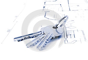 Keys on an architecture-plan