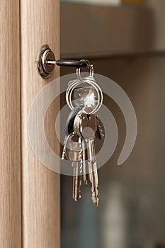 Keys on the cabinet