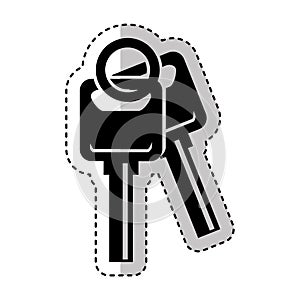Keys car isolated icon