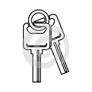 Keys car isolated icon