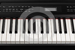 Keys of digital piano synthesizer