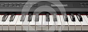 Keys of digital piano synthesizer