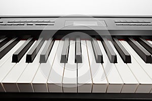 Keys of digital piano synthesizer