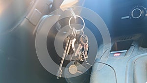 THE KEYS ARE HANGING IN THE CAR LOCK