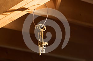 Keys hanging from Rafters (Horizontal)