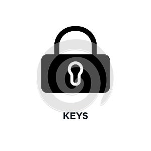 keys icon. key . protection and security sign concept symbol des