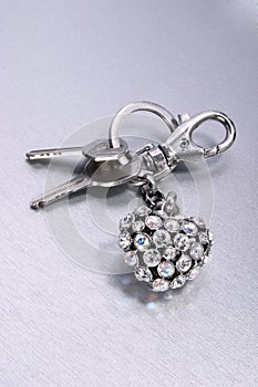 Keys on a Keyring with Heart photo