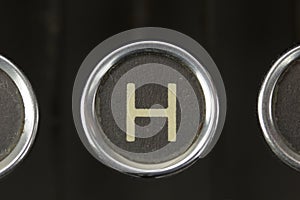 Keys on an old vintage type writer