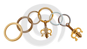 Keys on a Ring Icon for Access and Security, vector design Generative AI