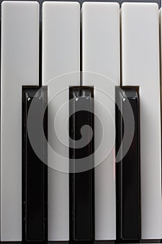 Keys of upright piano