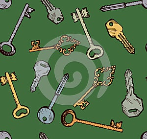 Keys. Vector drawing photo