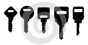 Keys vector.Silhouette of keys vector.