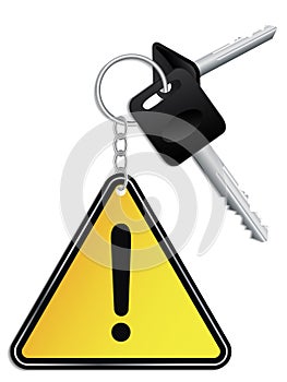 Keys and warning keyholder