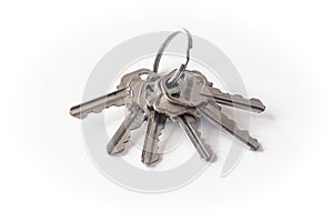 Keys on White Background