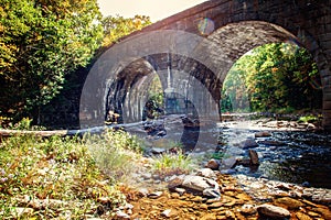 Keystone arches bridge Trail in Berkshires Massachusetts photo