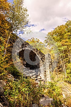 Keystone arches bridge on the Westfiled river in Berkshires Massachusetts