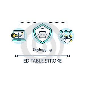 Keystroke logging concept icon