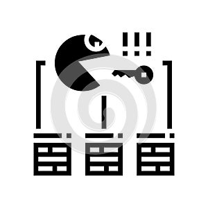 keyword cannibalization seo glyph icon vector illustration