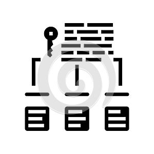 keyword clustering seo glyph icon vector illustration