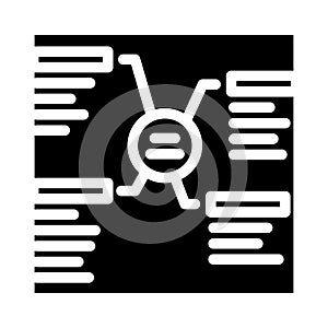 keyword clustering seo glyph icon vector illustration