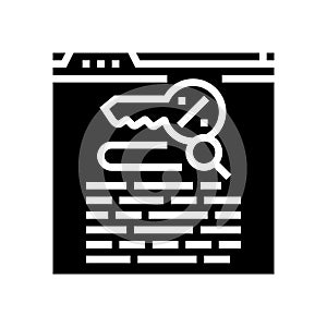 keyword density seo glyph icon vector illustration
