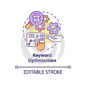 Keyword optimization concept icon