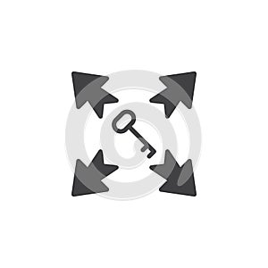 Keyword optimization vector icon