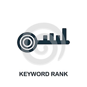 Keyword Rank vector icon symbol. Creative sign from seo and development icons collection. Filled flat Keyword Rank icon for