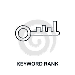Keyword Rank vector icon symbol. Creative sign from seo and development icons collection. Filled flat Keyword Rank icon