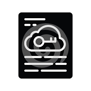 Keyword Report vector solid Icon Design illustration. Cloud computing Symbol on White background EPS 10 File