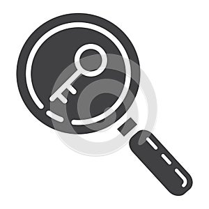 Keyword research glyph icon, seo and development