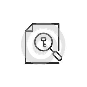 Keyword Research line icon