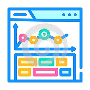 keyword research seo color icon vector illustration