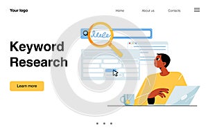 Keyword research, SEO service banner