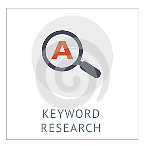 Keyword research Simpel Logo Icon Vector Ilustration photo