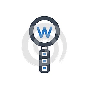 Keyword Research Vector Glyph Icon