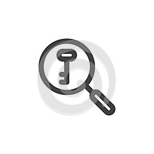 Keyword search line icon