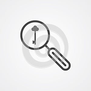 Keyword search vector icon sign symbol