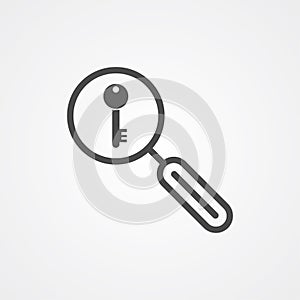 Keyword search vector icon sign symbol