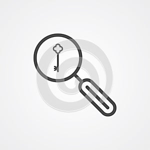 Keyword search vector icon sign symbol