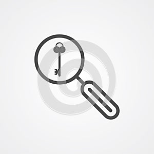 Keyword search vector icon sign symbol